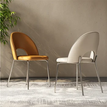 פאר מודרני כסאות אוכל נייד טרקלין מינימליסטי כסאות אוכל איפור מחכה מחשב ייחודי Silla האחורית רהיטים