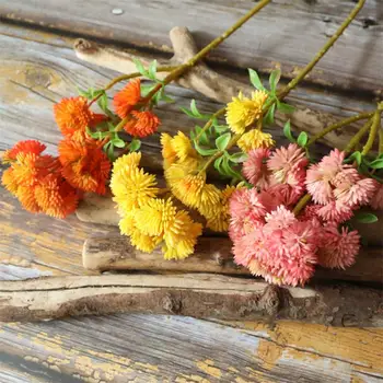 פרחים מלאכותיים 6 גדול כרובית אורז פירות בשרניים צמח קיר הבית חתונה קישוט פרחים מזויפים עיצוב שולחן