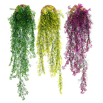 פרחים מלאכותיים תלוי אייבי גפן צמחים עלים עיצוב הבית החתונה מסיבת גג קיר חדר חג המולד קישוט 85/120 ס 