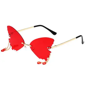 פרפר עדשות משקפי מסיבה צבעונית משקפי שמש תכשיטים, תליונים זרוק אישיות משקפיים חדש תוכנן משקפיים