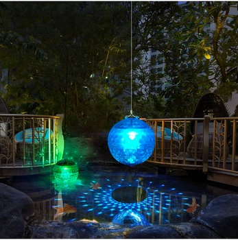 צבעוני סולארי מים צפים אור עמיד למים בריכה צף אורות קסם כדור אור לקישוט הגן בריכת שחייה באורות