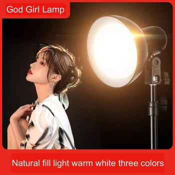 צילום אורות LED Video Light תאורת סטודיו הקלטת וידאו רקע האווירה אור גלגל מקצועי מנורת Led