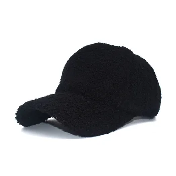 צמר, כובעי בייסבול לעבות חם צבע טהור Casquette כובע גברים נשים חיצונית כובעים סיטונאיים חורף כובעים עבור נשים Gorras גבר
