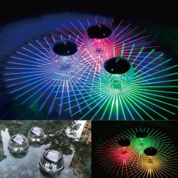 צפה אור LED דיסקו אור בריכת שחייה עמיד למים LED סולארית כוח רב שינוי צבע מים להיסחף המנורה אבטחה Dropship