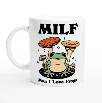 צפרדע ספל קפה, אחי אני אוהב צפרדעים Milf קרמיקה, כוס, צפרדע מתנת מאהב