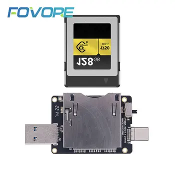 קומפקטי CFexpress קורא כרטיסי USB 3.0 סוג A + USB3.1 סוג C 10Gbps עם CF להביע תמיכה בזיכרון מסוג B