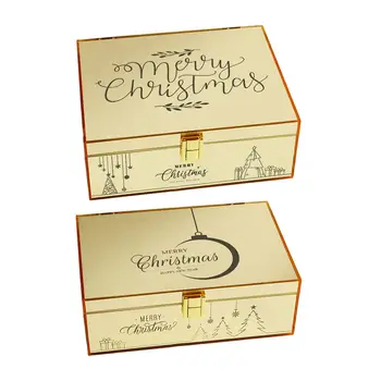 קופסת מתנה עם מכסה אקרילי להציג תיבות אקריליק קופסאות תכשיטים, קופסאות שושבינה חתונה בחג המולד סיום יום ההולדת