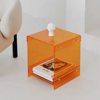 קטן נורדי שידות לילה אקריליק מינימליסטי פשוט מעצב שולחן צד יפני מודרני Muebles Para El Hogar ריהוט הבית