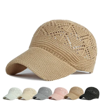 קיץ נשים הולו כובע בייסבול לנשימה סריגה כובעי חג רשת כובעים מתכוונן כובע כובע השמש Gorras