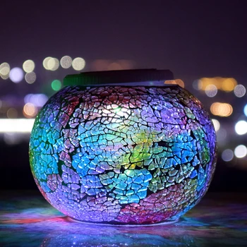 קישוט הכדור מנורה סולרית שינוי צבע מופעל סולארית Led אורות גן חיצוני עמיד למים גן דקורטיבי הדשא אור