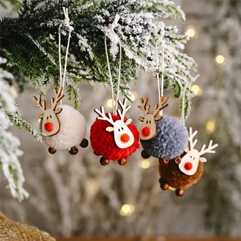 קישוטי חג המולד עץ אייל תלוי תליון קישוט עץ חג מולד תפאורה הביתה לשנה החדשה 2023 נואל קישוטי חג מולד שמח
