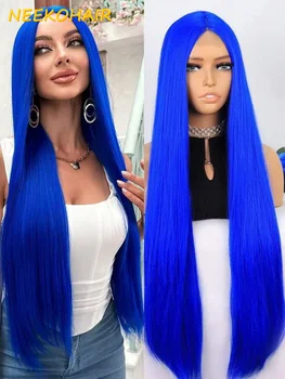רויאל Blue13x6 HD תחרה קדמית אדם שיער פאה ורודה 13x4 שקופים תחרה קדמית או 4x4 סגירת מעגל צבעוני פאות עבור נשים טרום מרוטה