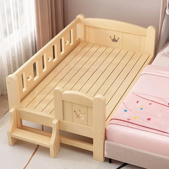 רצפת עץ לילדים מיטות נסיכה מודרנית עיצוב הבית פעוטות ילדים, מיטות קומותיים מעץ מלא Mueble Infantil רהיטים SR50CB