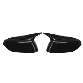 שחור מבריק קרן סגנון בצד הדלת האחורית המראה לכסות לקצץ קליפות קאפ עבור אינפיניטי Q50 Q60 2015-2023 M3 סגנון