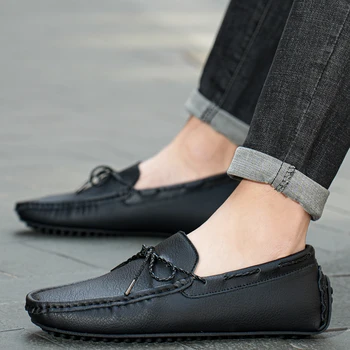 שחור מעור לגברים נעלי שמלה בוהן מרובע להחליק על ביקור רשמי נעלי יוקרה מסיבת החתונה של הזכר אוקספורד נעלי Size49