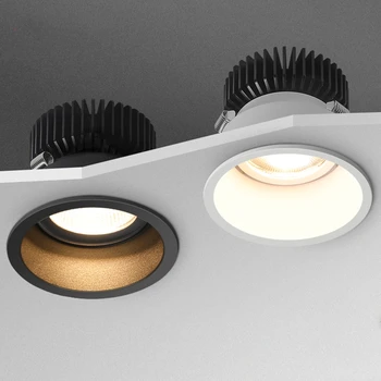 שקוע Anti Glare COB LED Downlights תקרת LED ניתן לעמעום אורות ספוט AC110V 220V 3W 10W עבור מטבח חדר השינה תאורה פנימית