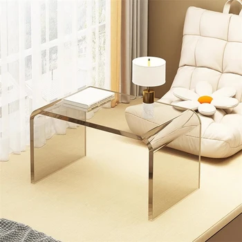 שקוף מינימליסטי קפה שולחן אקריליק הסלון המודרני קפה שולחן קישוט קטן נורדי Couchtisch ריהוט הבית