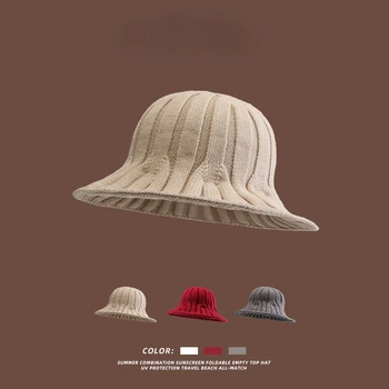 תוספות אישית חג המולד חם כובע נשים סתיו חורף אופנה מגוונים חמים סרוגים הסיר את כובע כובע צמר עם פסים