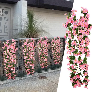 תחת בראמבל קשת דמוית סידורי פרחים תלייה על קיר מלאכותי פרחים גפנים עלה לגינה קישוטים